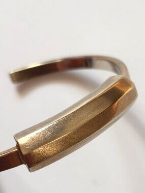 J Crew Faceted Cuff - gold plated brass bracelet